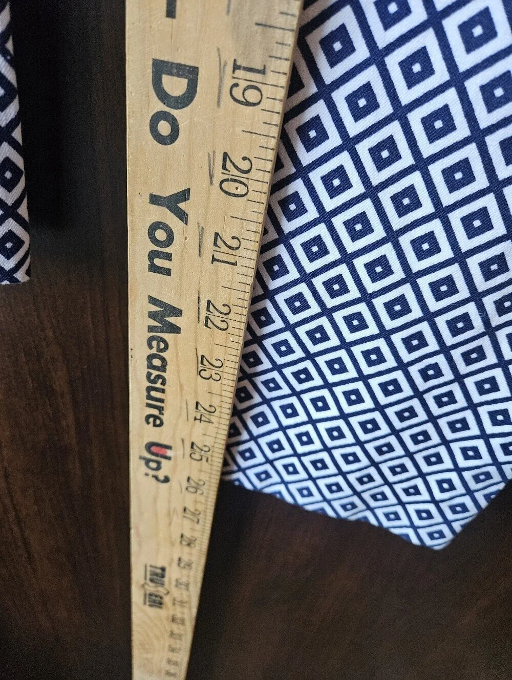 Faded Glory Navy Blue & White Diamond Print Pants Size 10